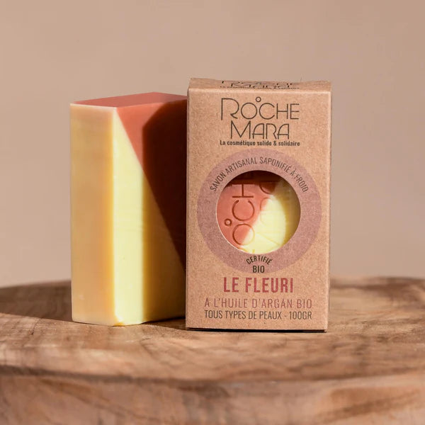 Savon solide le Fleuri avec étui Bio
