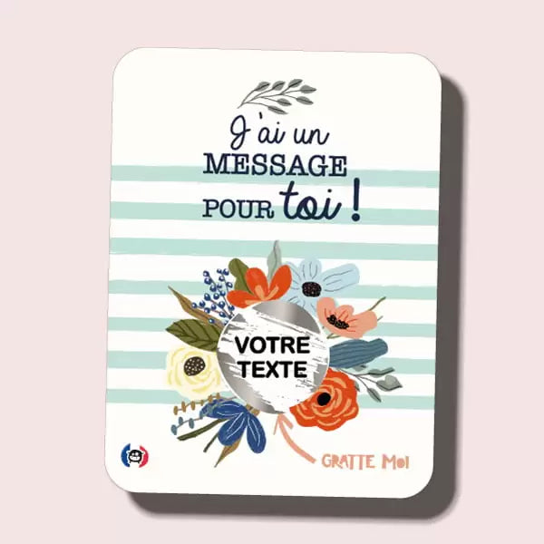 Carte à gratter personnalisable ( En supplément )