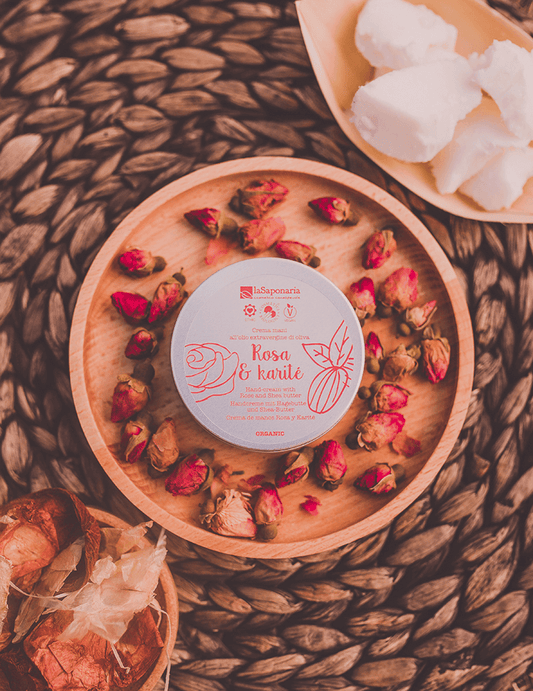 Crème pour les mains à la rose et au karité (60 ml)