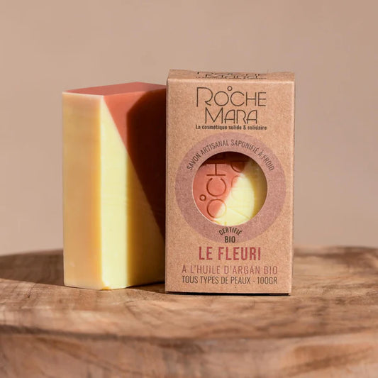 Savon solide le Fleuri avec étui Bio