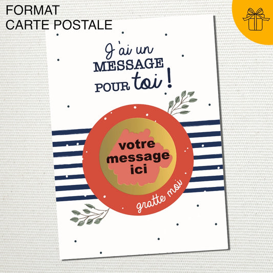 Carte à gratter personnalisable ( En supplément )